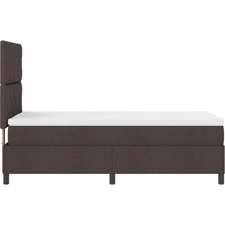 vidaXL Boxspringbett mit Kopfteil Dunkelbraun 100 x 200 cm Stoff 3342924 – Bild 9