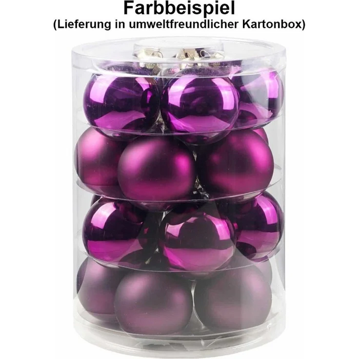 MAGIC by Inge Weihnachtsbaumkugel Weihnachtskugeln 20 Stk 6cm Purple Deluxe mit Haken – Bild 3