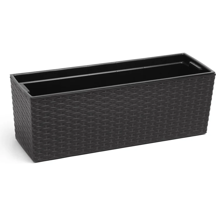 KADAX Blumentopf Balkonkastengriffe 19x56cm Schwarz – Bild 3