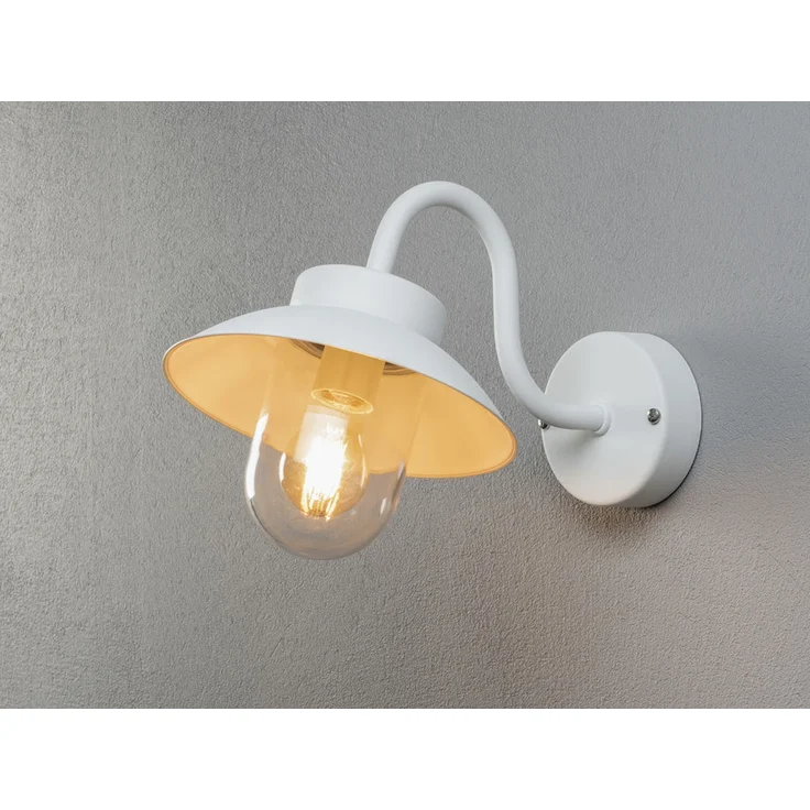 KONSTSMIDE No. 417-250 Aussenwandleuchte Vega Mini 1-flammig E27 weiß IP44 – Bild 1