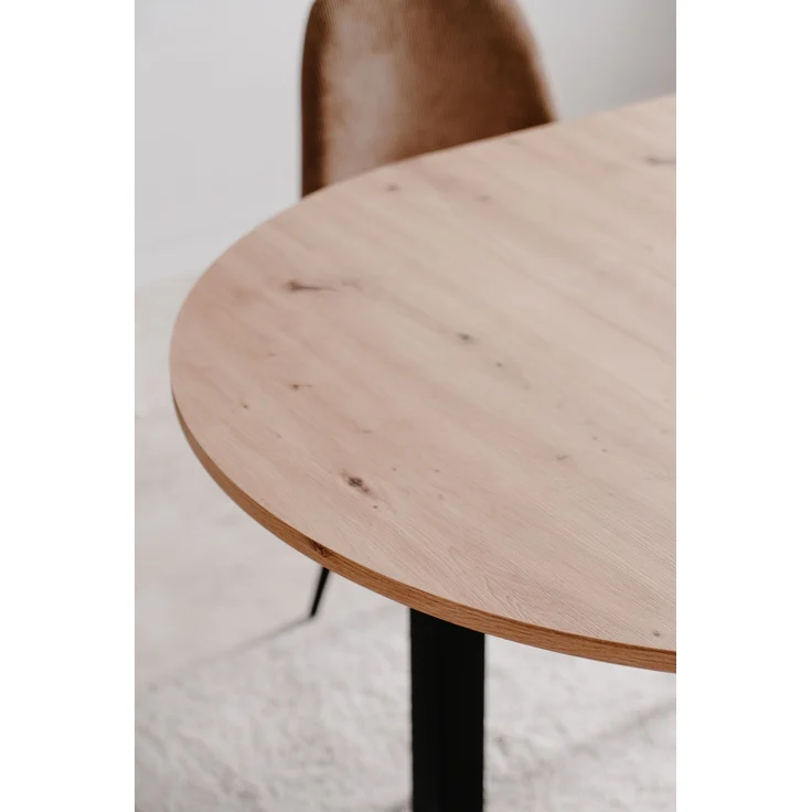Esstisch >Coburg< in Artisan Oak / schwarz - 100x76x100cm (BxHxT) – Bild 8