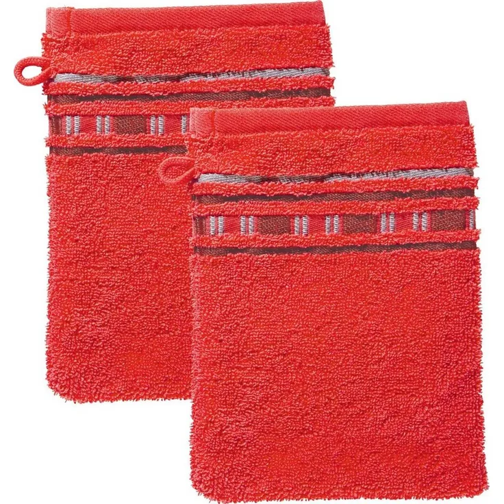 Erwin Müller Waschhandschuh Waschhandschuh "Achern" 2er-Pack, Frottier (2-St), Walk-Frottier Uni
