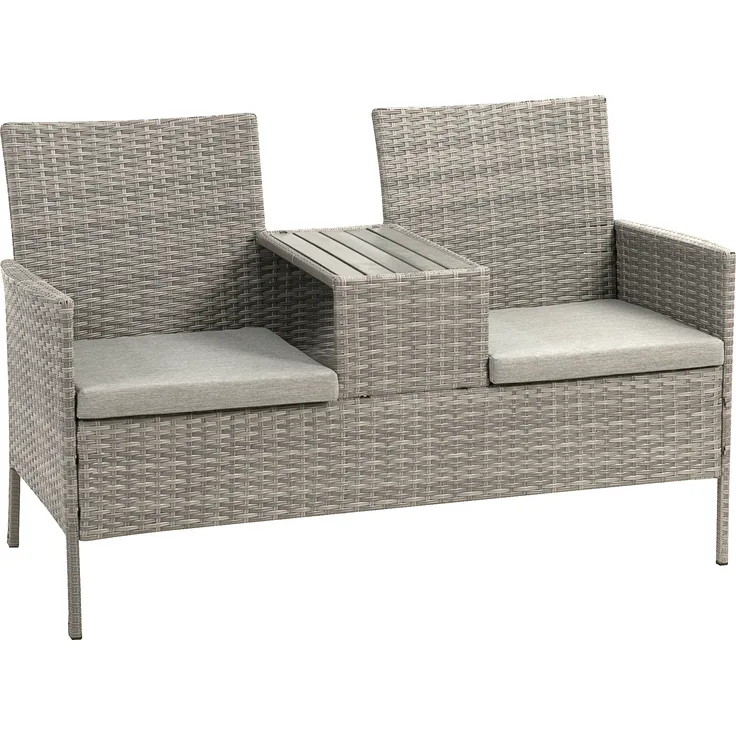 greemotion Bank Felin, aus Stahl mit Rattan ca. 141 x 86,5 x 66 cm