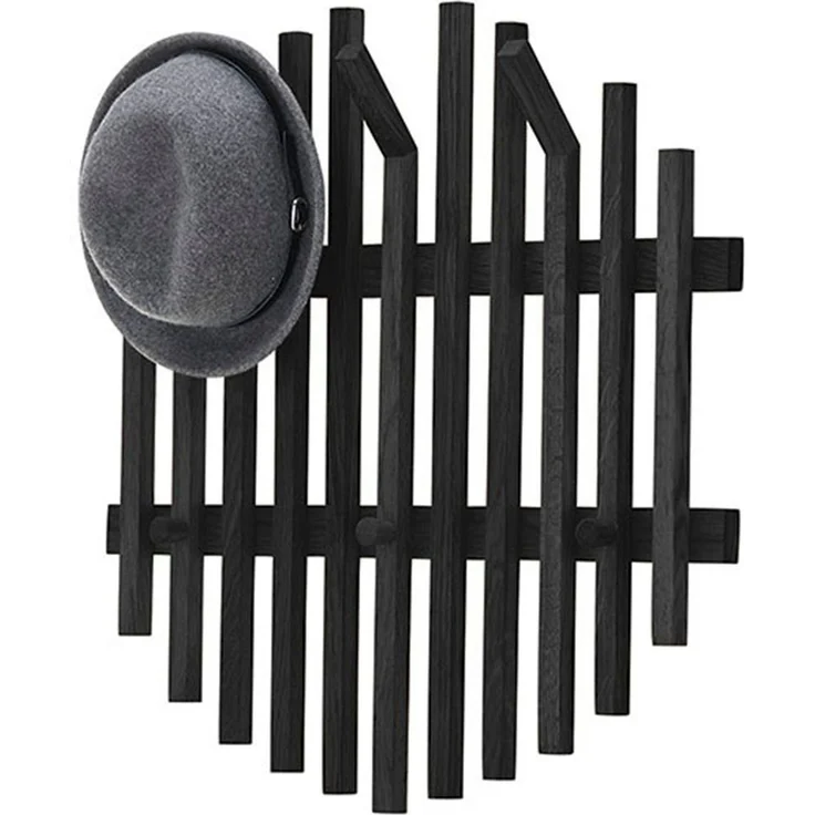Garderobenpaneel >BANTRY< in schwarz - 58x60x11x60 (BxHxTxD) – Bild 3