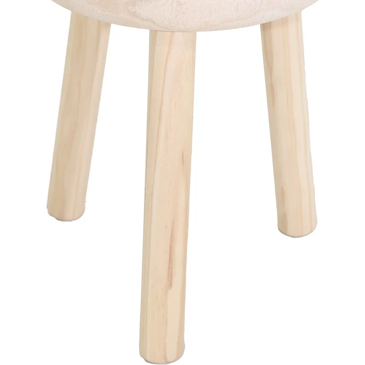 Spetebo Blumenhocker aus Holz mit 3 Beinen - rund naturbelassen (Größe wählbar, 1 St, Ø 30 cm / Ø 35 cm), stabiler Stand auf 3 Beinen – Bild 3