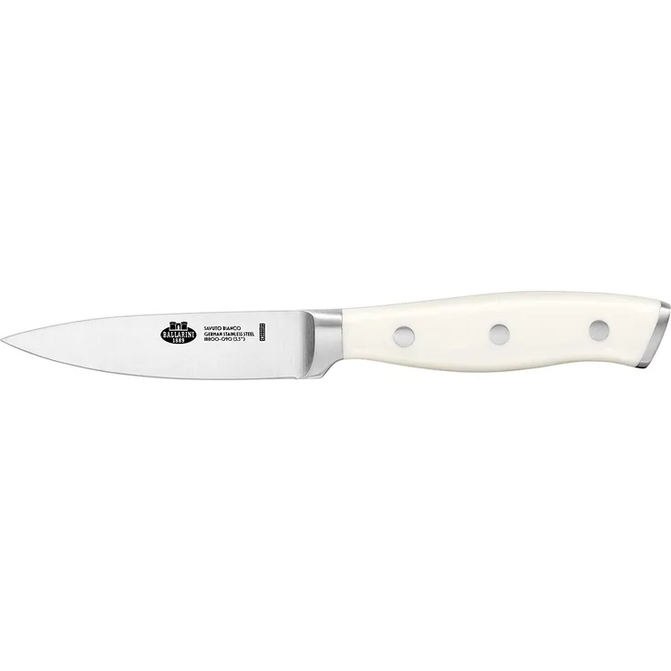 Ballarini 18800-091-0 Savuto Bianco Spick- und Garniermesser, Deutscher Edelstahl, 9 cm, weiß,