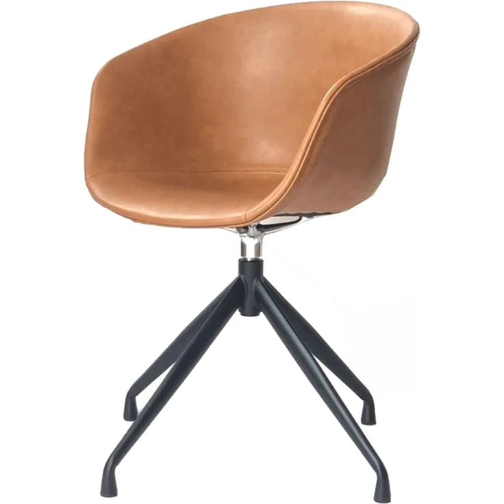 KAWOLA Stuhl DANI Esszimmerstuhl mit Drehfunktion Kunstleder cognac 81 x 54.5 x 60 cm – Bild 3