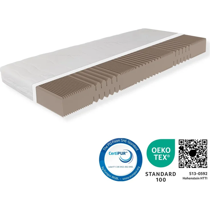 Greenfirst Matratze 80x200 cm, Härtegrad H4, hochwertiger Bezug aus Doppeltuch, Höhe 18cm, Kaltschaummatratze 80x200, bis 150kg, atmungsaktiv – Bild 2