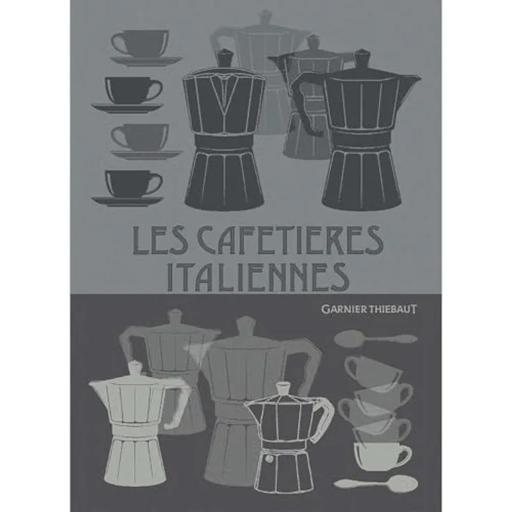 Garnier-Thiebaut Geschirrtuch Cafetiere Italienne Vert De Gris 50x70 Cm 100% Baumwolle