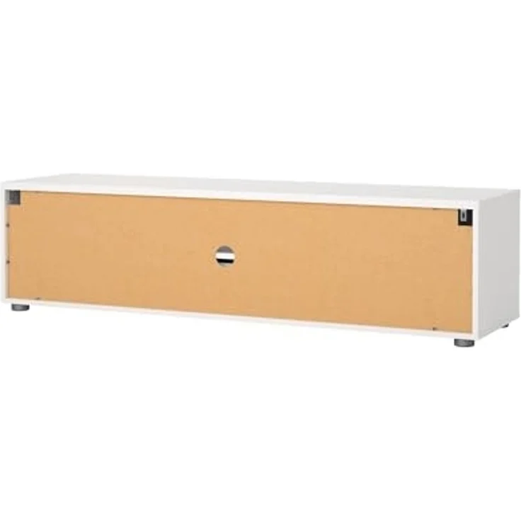 Dmora - Fernsehschrank Fernande, Ständer für Wohnzimmerfernseher, Niedriges Wohnzimmer-Sideboard, TV-Ständerbasis, 147x40 h38 cm, Weiß – Bild 6