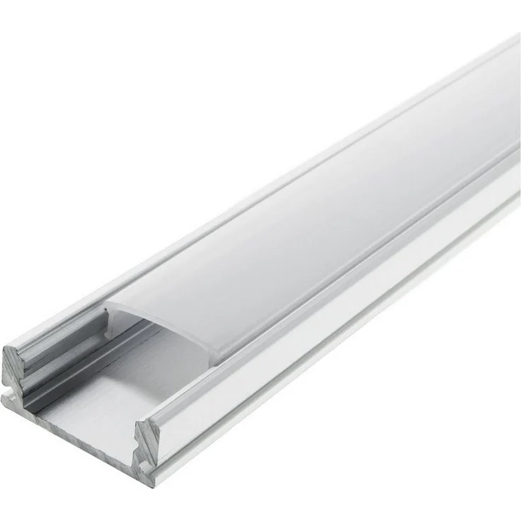 2m Aluprofile Alu Schiene Leiste Profil LED Kanal Deckenanbringung für LED Strip Profil mit Milchglas Abdeckung Profil A – Bild 1