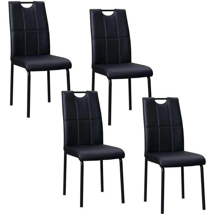 HTI-Living Esszimmerstuhl Stuhl Denton PU Schwarz (Set, 4 St), Esszimmerstuhl Kunstleder – Bild 1