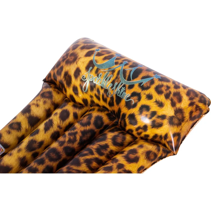 SunClub Luftmatratze Leopard 169 x 69 x 25 cm mit 2 Luftkammern und stylischem Design – Bild 4