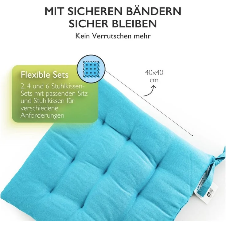 etérea Himmlische Qualität Sitzkissen etérea Sitzkissen Stuhlkissen Basic Auflage und – Bild 2