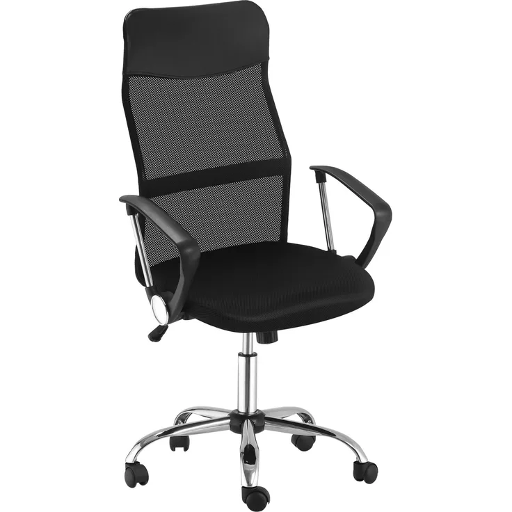 MELAYR, Bürostuhl Ergonomischer Schreibtischstuhl mit Armlehne, 63 x 65 x 119 cm, Schwarz