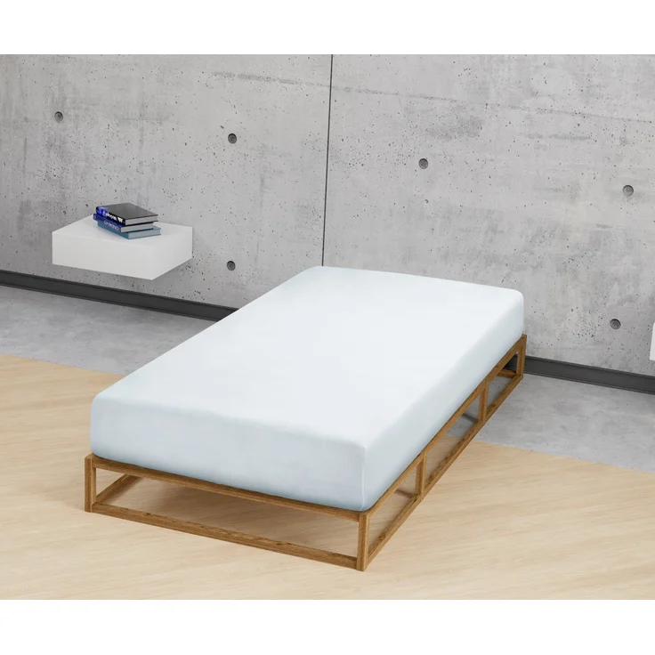 biberna Jersey-Elastic-Spannbetttuch 0077866, ciel, 1x 140x200 cm - 160x220 cm – Bild 3