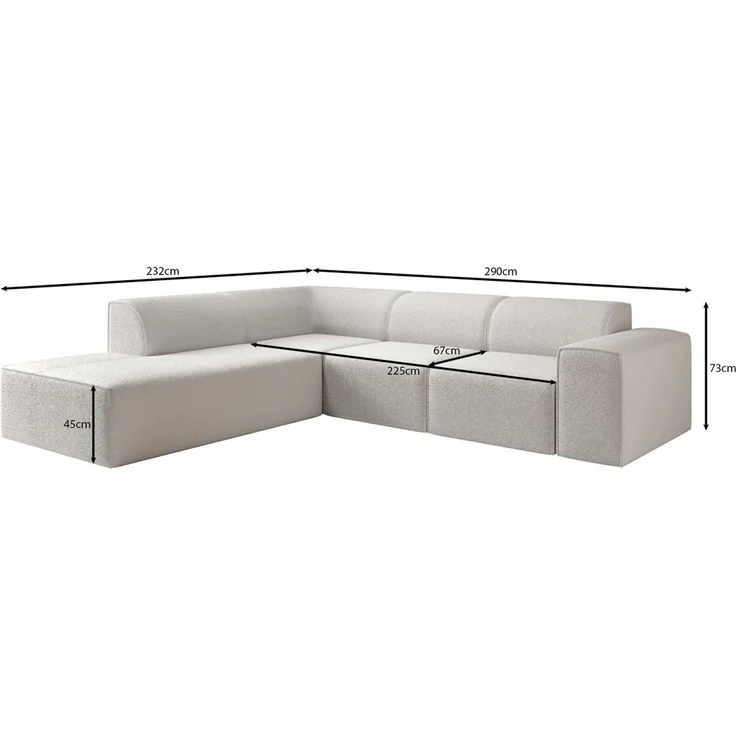 Luxusbetten24 Sofa Designer Sofa Idiola L, in Teddy Bouclé – Bild 3