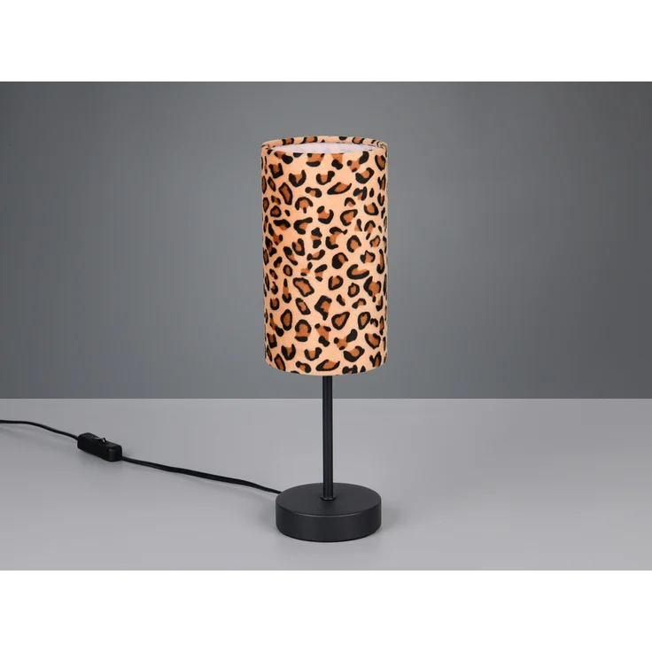 Tischlampe PARDINA mit Stoffschirm Leopardenmuster, Höhe 36,5cm – Bild 5