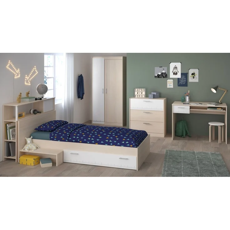 Parisot Kinderzimmer Charly in Akazie und weiß Jugendzimmer Set 5-tlg. – Bild 1