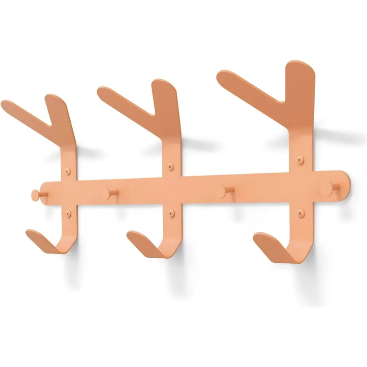 Spinder Design FRONDO Garderobe aus Stahl im modernen Farbton Clay Terra 66x8,5x37,5 cm