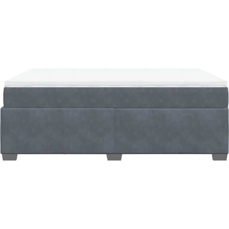 vidaXL Boxspringbett mit Matratze Dunkelgrau 160x200 cm Samt 3285294 – Bild 8