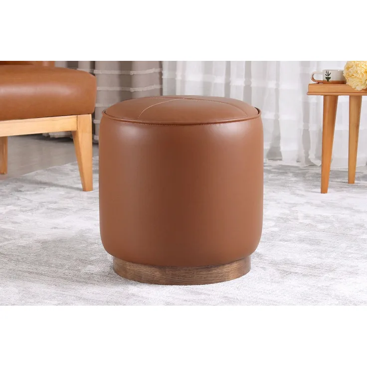 Hanah Home 'Nocbel - Tan' Pouffe, Bräunen, 40 x 43 x 40 cm