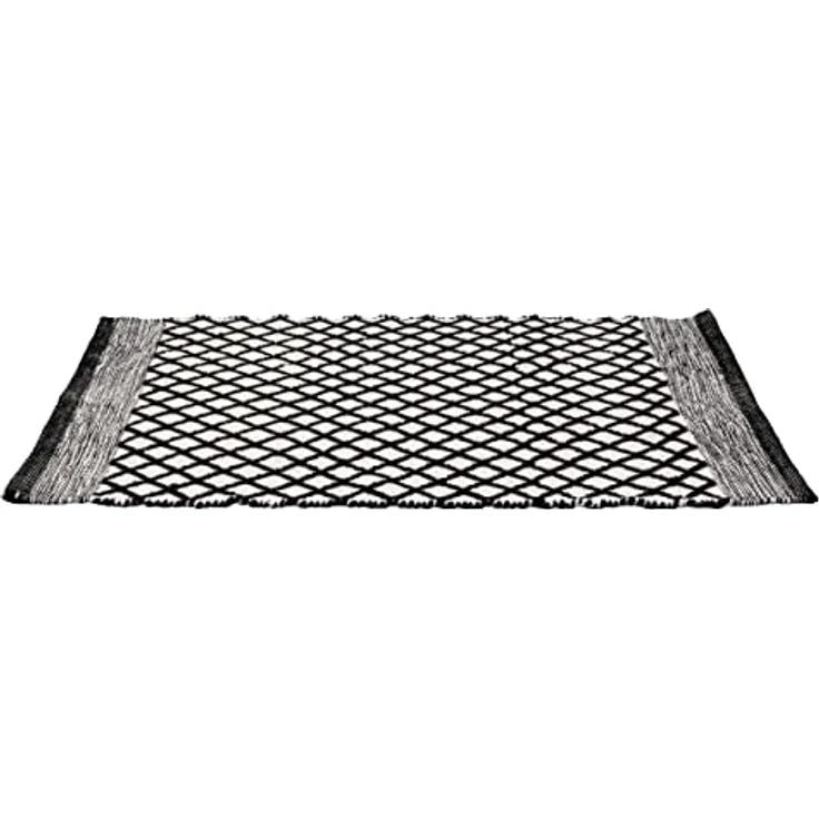 WENKO Badematte Tara, nachhaltiger Badteppich aus 100% Polyester, Ethno-Design Schwarz-Weiß, 50 x 80 cm, rutschhemmend, waschbar bis 40°C – Bild 8