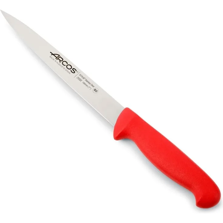 Arcos 295222 Filetmesser, Acier_inoxydable, rot