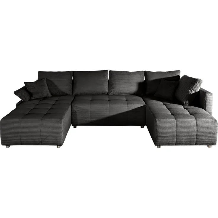 COLLECTION AB Wohnlandschaft Funtastic U-Form, B:288 cm, Schlaffunktion, Bettkasten, auch in Cord, Schlaffunktion, Bonnelfederkern, Rückenkissen, Armteilverstellung