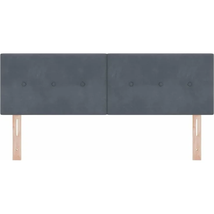 vidaXL Kopfteil Dunkelgrau 144 cm Samt Grau (Art-Nr 42007158) – Bild 9