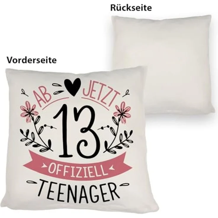 speecheese Dekokissen Ab jetzt offiziell Teenager Kissen zum 13. Geburtstag – Bild 3