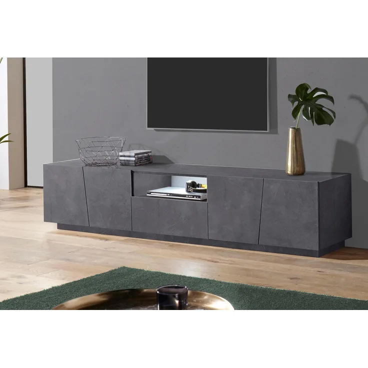 TV-Board >Viterbo< in Schiefer Nachbildung - 220x46x43cm (BxHxT)