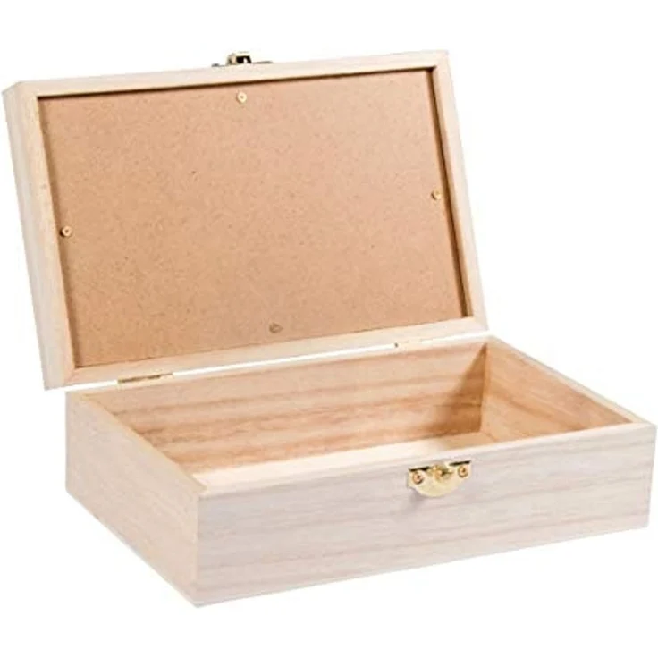 Holz-Box m. Schütteldeckel, FSC100%, 20x12,5x6,5cm, natur – Bild 1