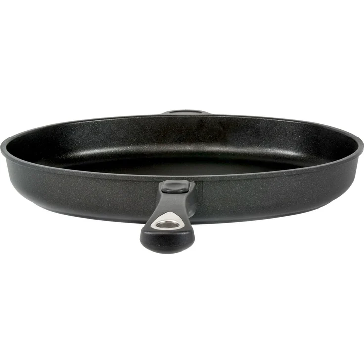AMT 'Fischpfanne' Bratpfanne, Aluguss schwarz, 27 x 41 cm, abnehmbarer Stiel – Bild 2