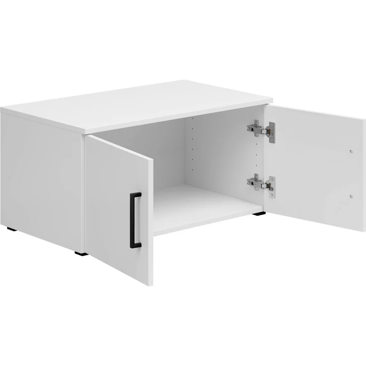 Carryhome 'MULTISTAURAUM' Aufsatzschrank Mehrzweckschrank, Holznachbildung Weiß, 70 x 35 x 40 cm, 2 Drehtüren – Bild 2