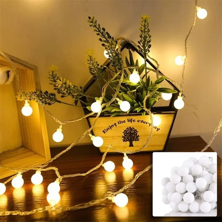 Solar LED Lichterkette 6,5 m 30 Kugeln warmweiß SFB61 – Bild 4