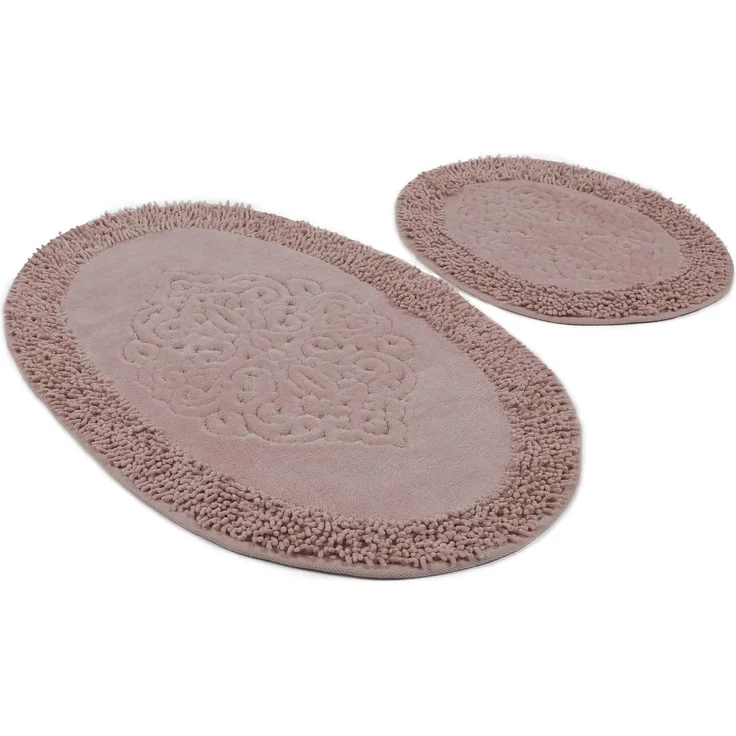 Badteppich-Set (2-teilig) Hellbraun – Bild 1