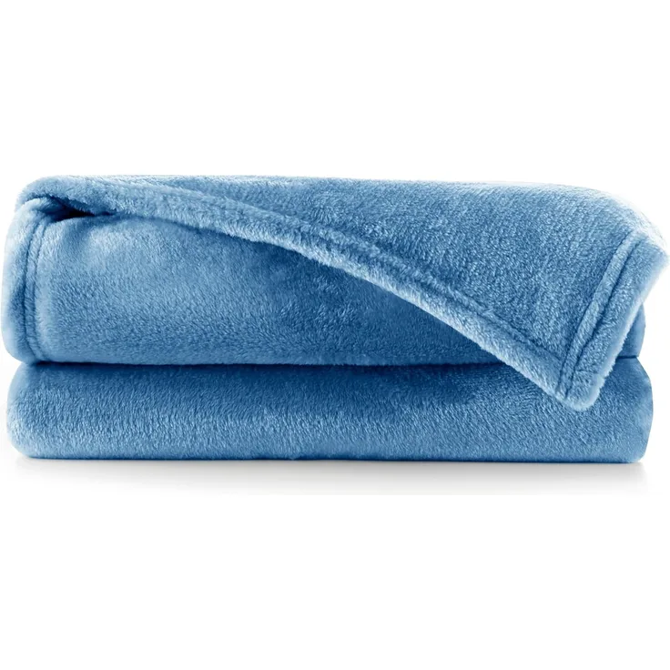 DecoKing Kuscheldecke 220x240 cm dunkelblau Decke Microfaser Tagesdecke Fleece weich sanft kuschelig marinenblau Navy Indigo Mic