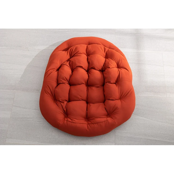 Rattan-Schaukelstuhl mit Stahlgestell, 78x106x90 cm, Orange – Bild 9