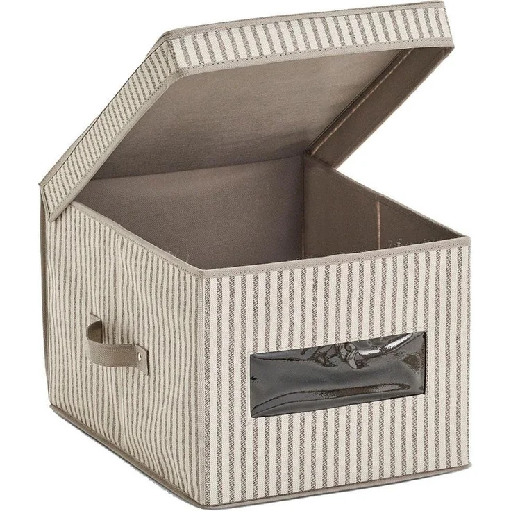 Zeller Present Aufbewahrungsbox Stripes, Vlies, beige – Bild 2