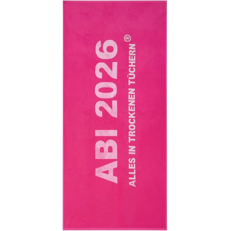 Egeria Strandtuch ABI 2026, Frottier (1-St), 75x180 cm, "ABI 2025-Alles in trockenen Tüchern" – Bild 1