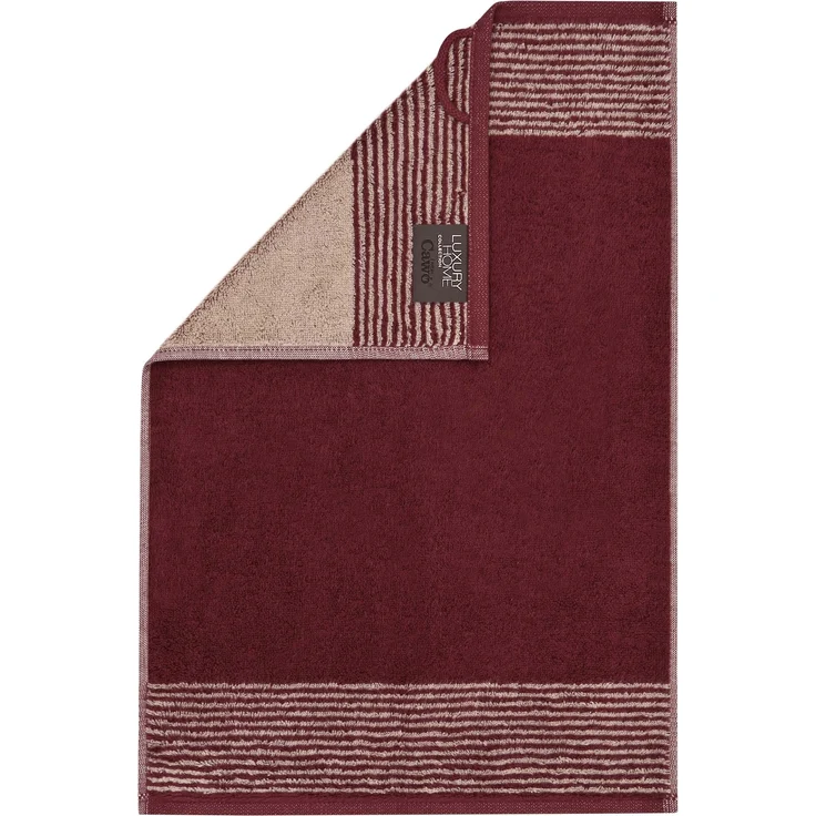 CAWÖ Handtuch Set, 10-tlg. - C Two-Tone, 2x Duschtuch, 4x Handtuch, 4x Gästetuch Bordeaux Set – Bild 2