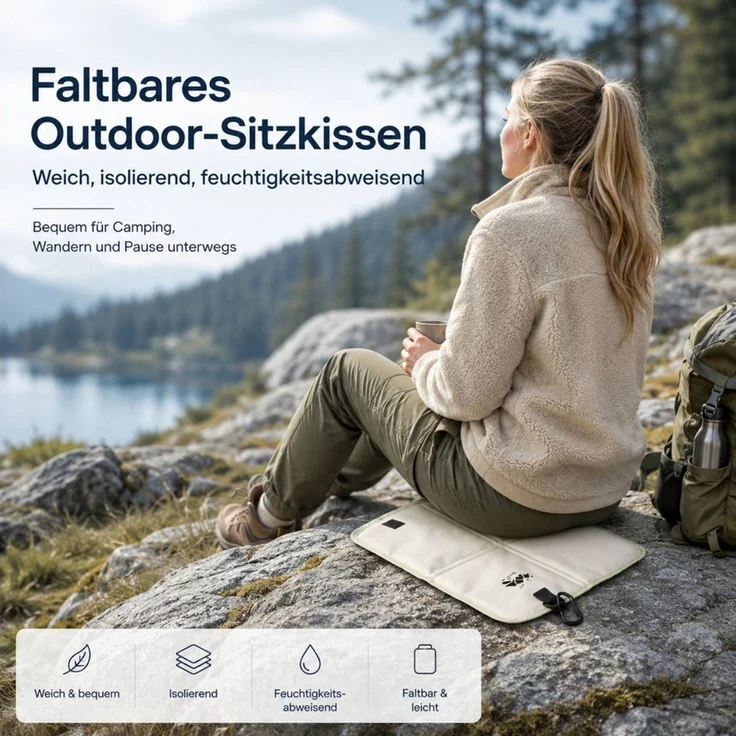 Jumpeak Sitzkissen Camping,Picknick,mehrfarbig,Aufbewahrung,tragbar,Outdoor Sitzkissen, Oxford,Bergsteigen,Stuhl,wasserdicht,klappbar,einzeln,Picknick Zubehör – Bild 2