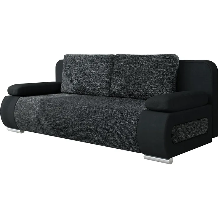 'Emma' Sofa, Polyurethan, Grau, 77 x 92 x 200 cm