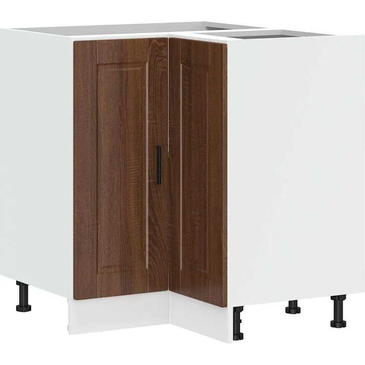 vidaXL Küchen-Eckunterschrank Porto Braun Eichen-Optik Holzwerkstoff 853994 – Bild 1