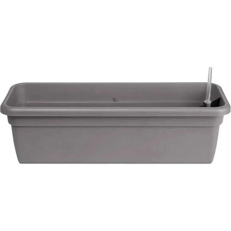 Balkonkasten FLORA Taupe mit Bewässerungseinsatz 99 cm - Kunststoff - Geda