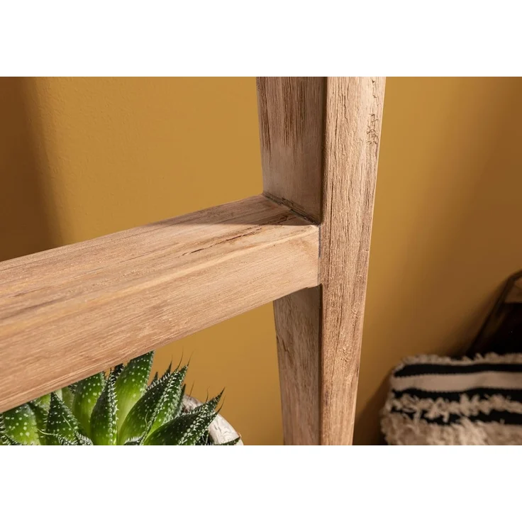 Massivmoebel24 Dekoleiter (1 St, Dekoleiter Teak 50x5x180 natur unbehandelt BASSANO #134) – Bild 4