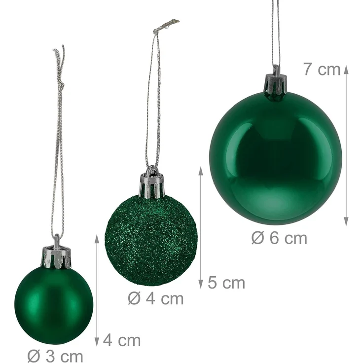 Relaxdays Weihnachtskugeln im 50er Set – Bild 4