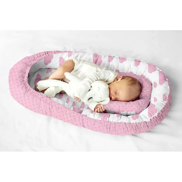 Kuschelnest für Babys und Säuglinge, Nestchen, Reisebett, 100% Baumwolle, antiallergisch