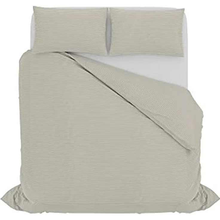 Italian Bed Linen CP-ST-2P Satin Stripes Bettbezug, Doppelte, Creme, Polyester – Bild 5